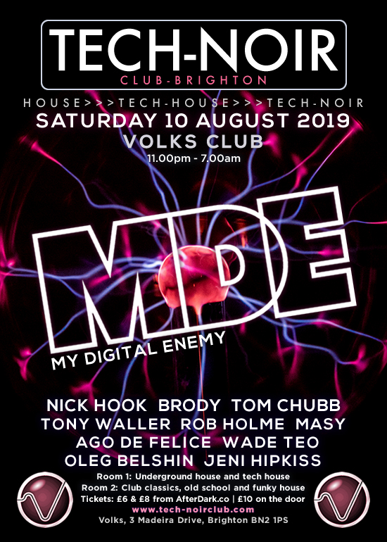 Event artwork for Tech-noir Club party in Brighton