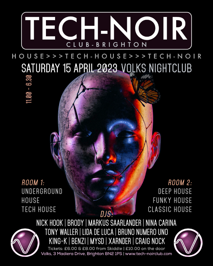 Tech-noir Club at The Volks Nightclub, Brighton - 15th of April 2023.