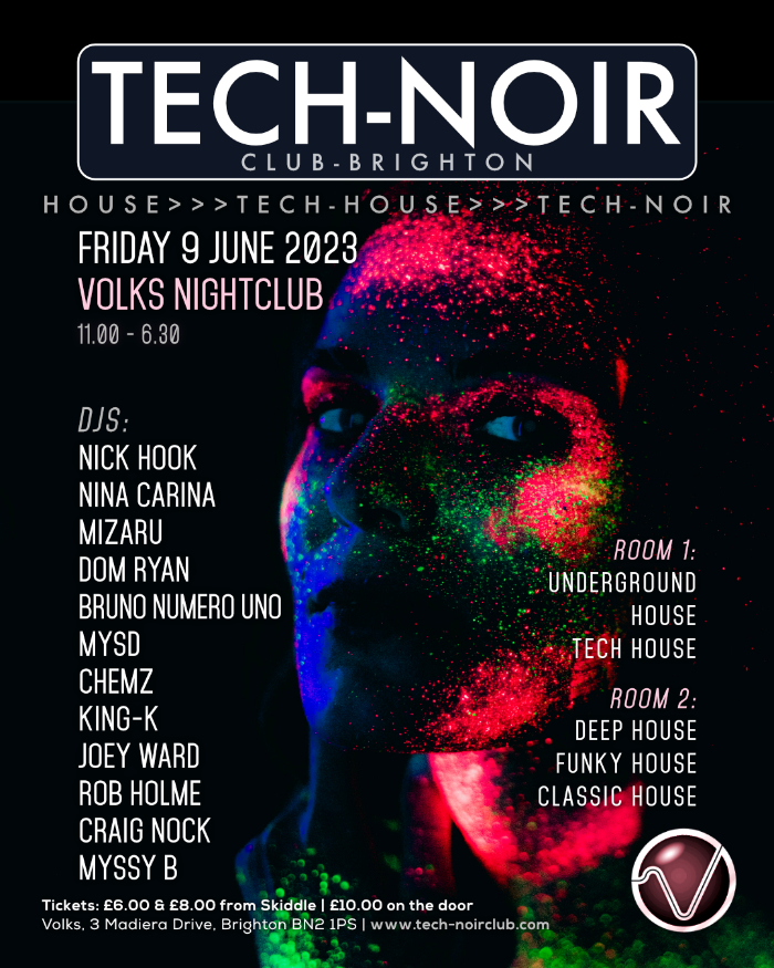 Tech-noir Club at The Volks Nightclub, Brighton - 9th of June 2023.