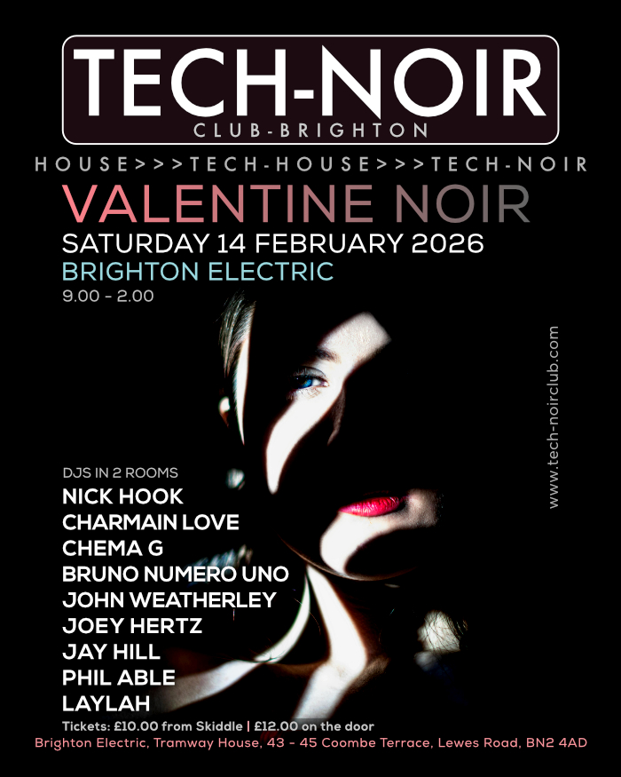 Tech-noir Club - Valentine Noir - Brighton Electric - 14 February 2026