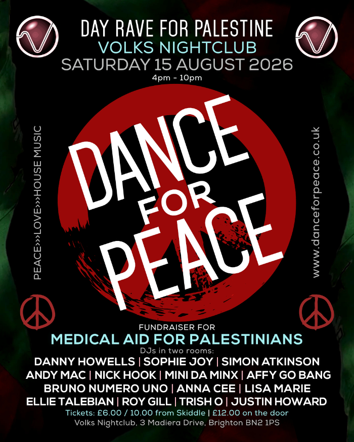 Dance For Peace at Volks Nightclub - 15 August 2026